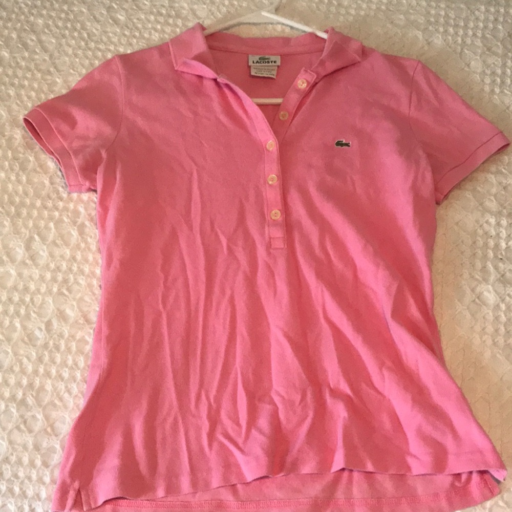 Pink Lacoste Polo